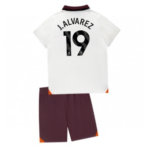 Maillot de foot Manchester City Julian Alvarez #19 Extérieur enfant 2023-24 Manches Courte (+ pantalon court)